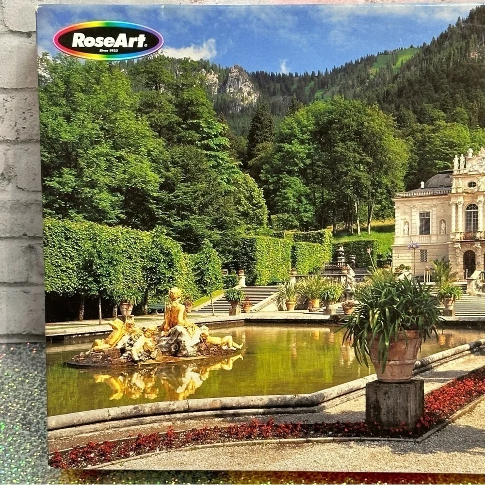 Puzzle Linderhof Castle 1000 Piece Jigsaw Puzzle RoseArt Vintage Sealed NEW